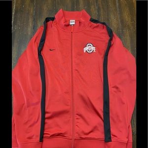 NIKE OHIO ST BUCKEYE ZIP JACKET MENS XXL RED BLACK